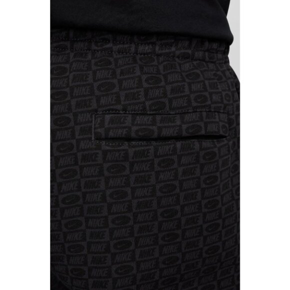 Nike Sportswear Club Monogram Fleece Mens Jogger Sweatpants Black - Picture 5 of 11